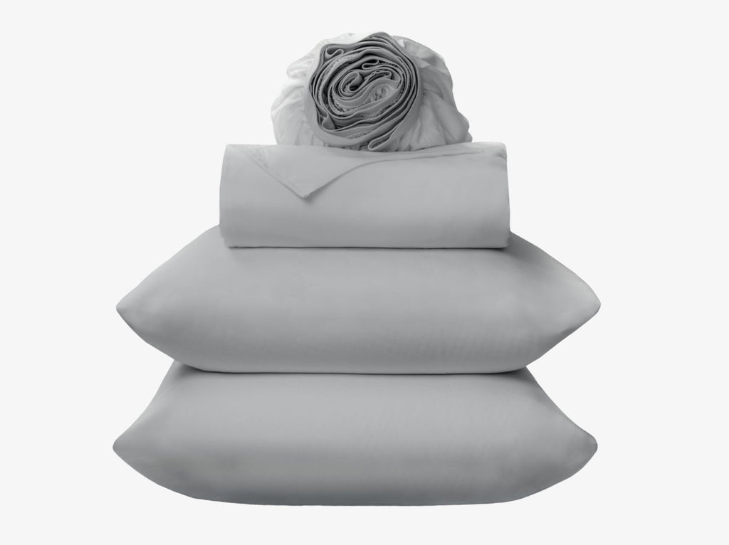 Tencel sheets gray stacked