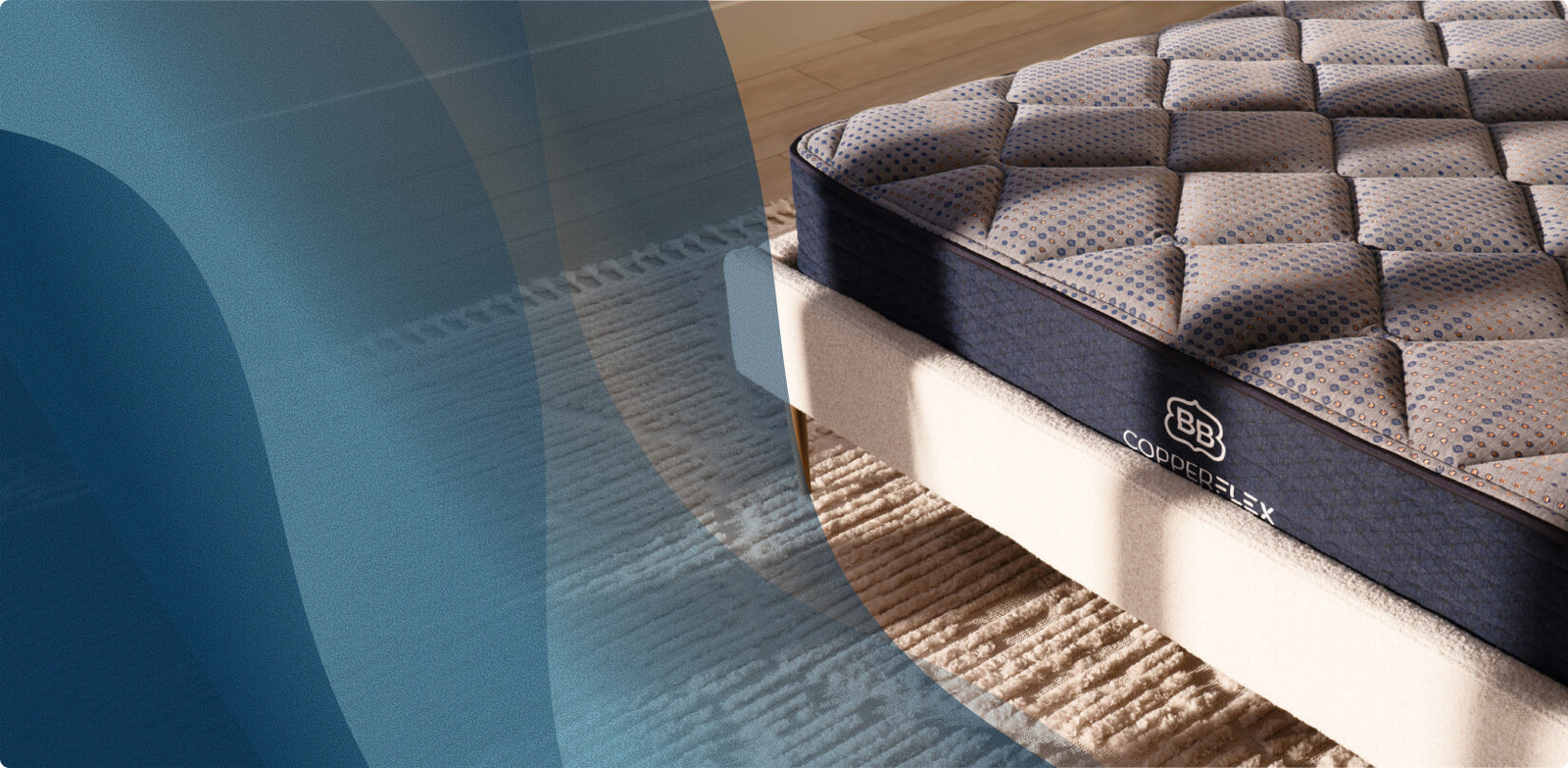 Mattress on upholstered bed frame