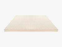 Front view of perforated Talalay latex mattress topper on a neutral background.